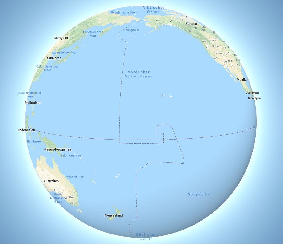 16.575 km | Warum fliegen Flugzeuge so selten über den Pazifik?