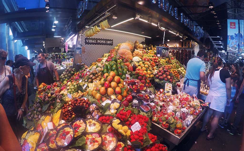 Mercat de la Boqueria in Barcelona, Spanien