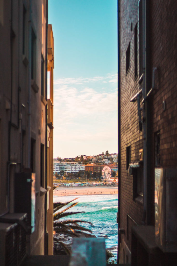 Sydney Interessanter Blick auf den Bondi Beach